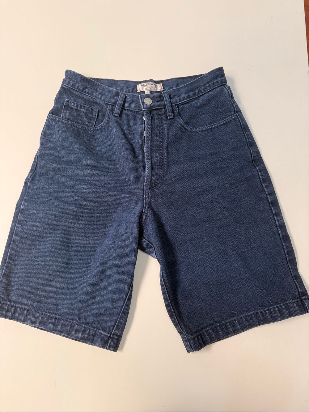 1987 🤩RARE Vintage Guess by Marciano Women's Dark Blue Denim Jean Shorts Sz 28